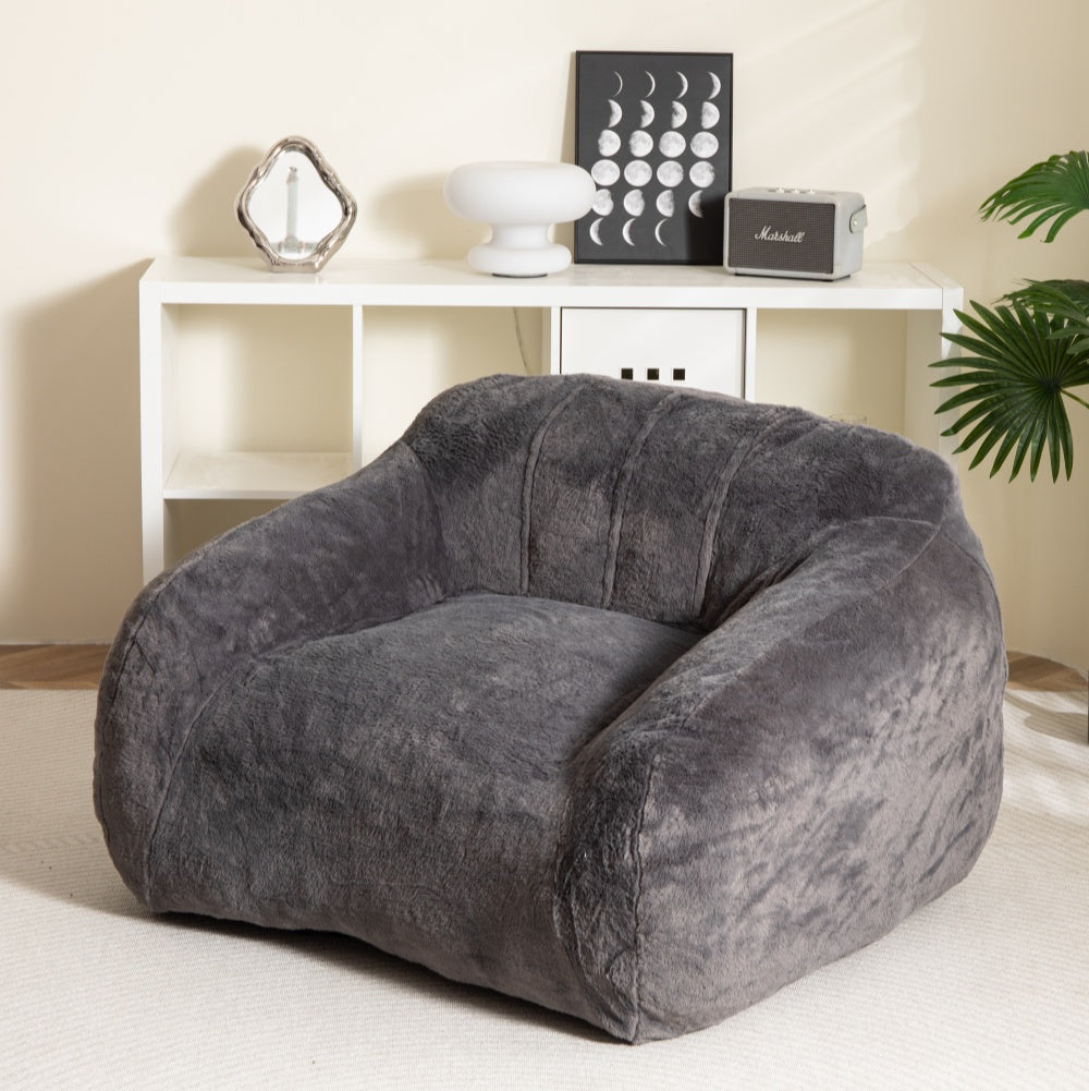 MAXYOYO Giant Bean Bag Chair, Comfy Sofa Chair with Armrests for Gaming, Reading, Dark Grey
