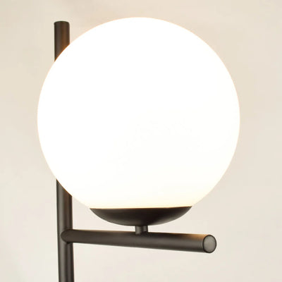 Modern Floor Lamp Frosted Glass Globe LED Pole Standing Lamp Black/Gold