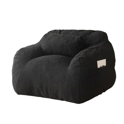 MAXYOYO Giant Bean Bag Chair with Pillow, Fuzzy Comfy Large Bean Bag Chair Couch for Reading and Gaming, Black