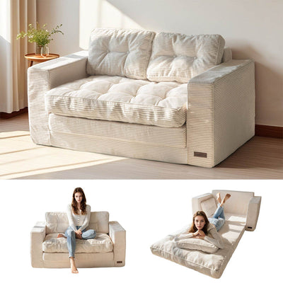 MAXYOYO Convertible Sofa Bed - Folding Out Floor Couch with Pillows