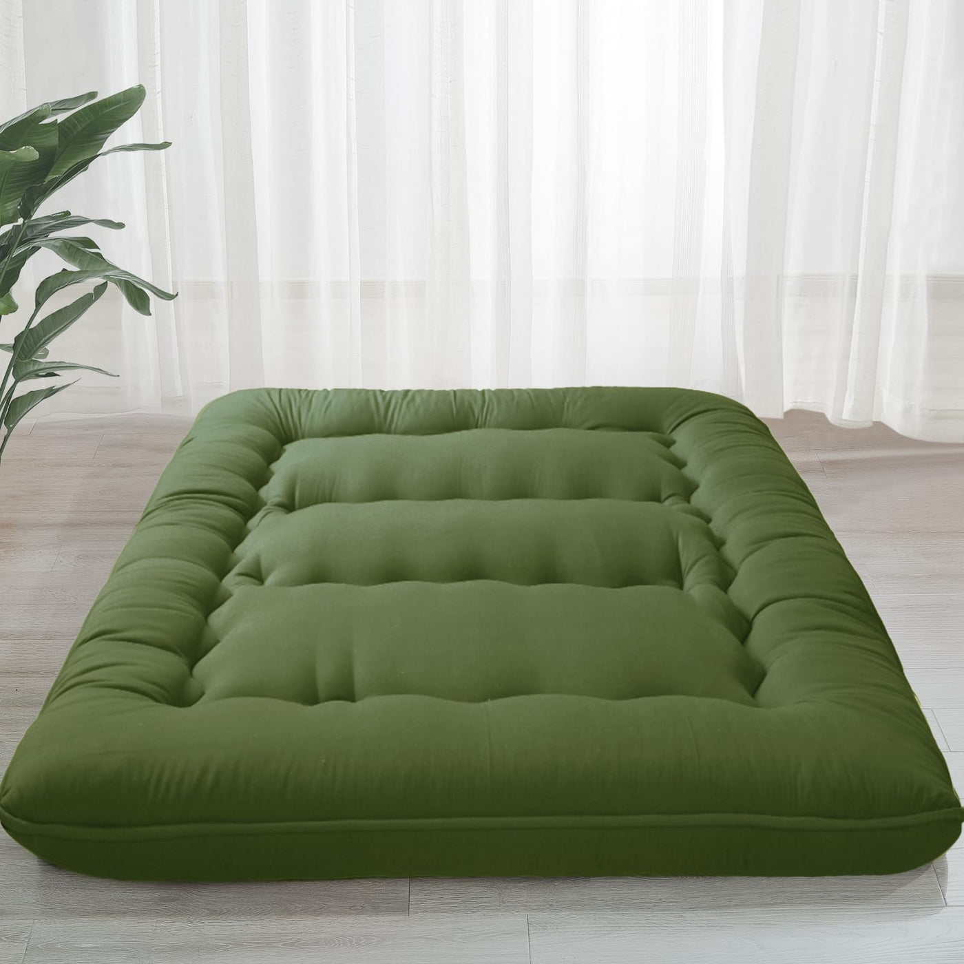 MAXYOYO 6" Extra Thick Japanese Classic Floor Futon Mattress, Green