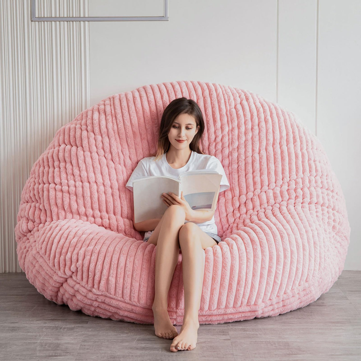 Faux Fur Bean Giant Beanbag Cover Faux Fur Feet Bean Bag Chair