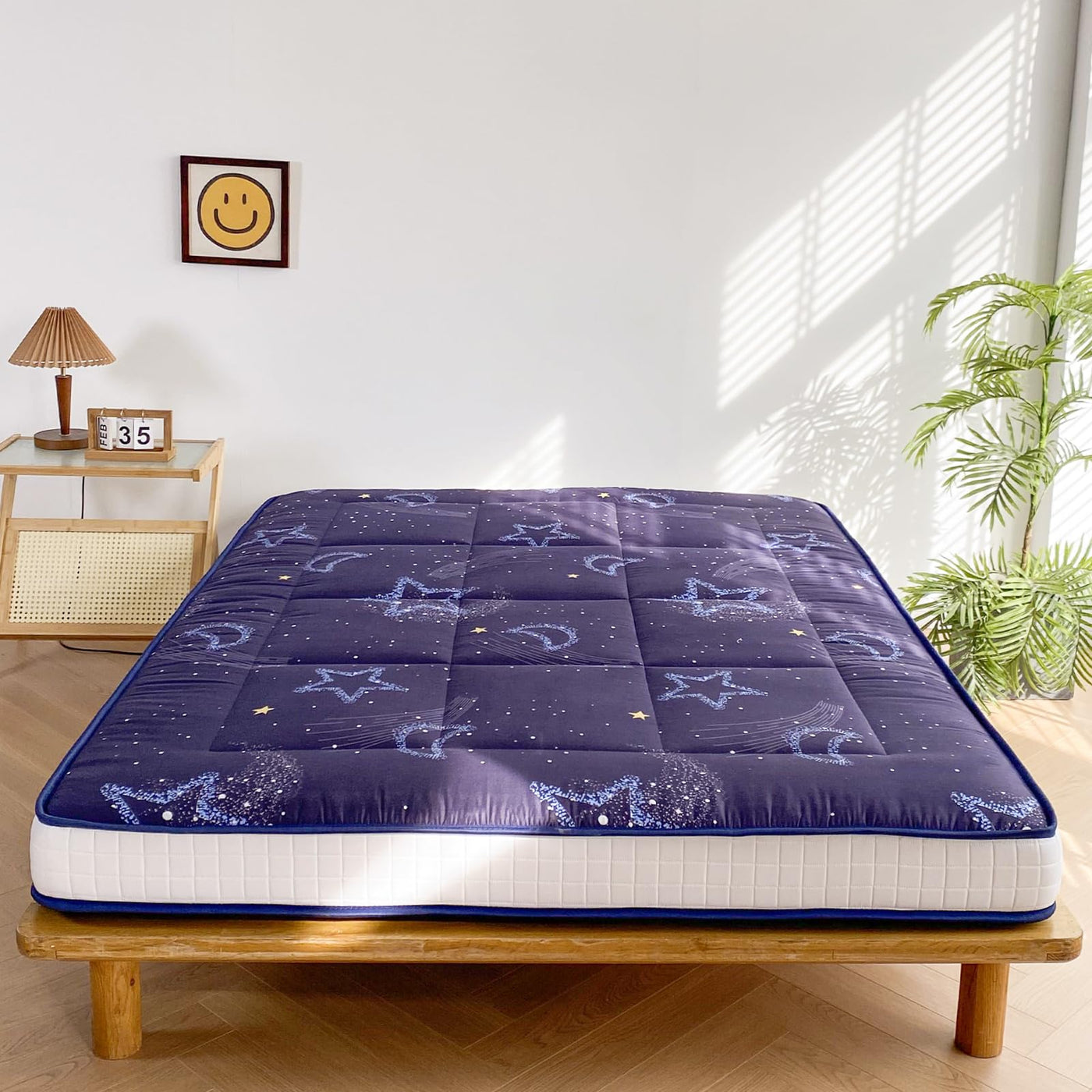 MAXYOYO 6" Extra Thick Futon Mattress Floor Mattress, Moon Star Pattern Tatami Pad Japanese Floor Mattress