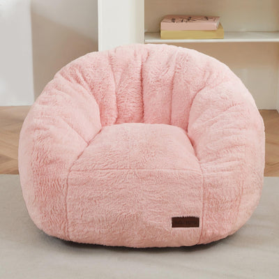 MAXYOYO Bean Bag Chair for Kids, Shell Shaped Bean Bag Couch for Boys and Girls, Pink