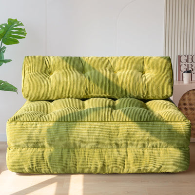 MAXYOYO Folding Sofa Bed, Convertible Sleeper Chair with Pilow Foldable Matress with Back Support(Double),Green