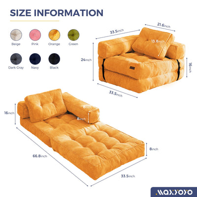 bean bag sofa bed#color_orange