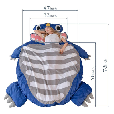 MAXYOYO Giant Cartoon Bean Bag Floor Bed, Plush Dinosaur Toy Bean Bag Gift