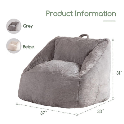 MAXYOYO Bean Bag Chairs for Adults and Kids/Teens, Floor Sofa with Handle for Gaming Reading Relaxing, Grey