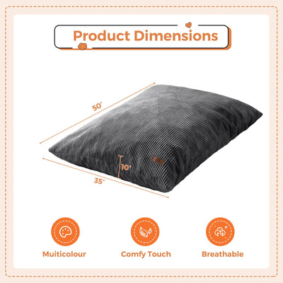 MAXYOYO 3-in-1 Kids Convertible Bean Bag Chair & Bed, Child Floor Sofa for Gaming, Reading, Dark Grey