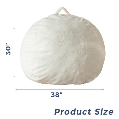 MAXYOYO Bean Bag Chair for Adults, 3ft Ultra Soft Fur Lazy Sofa for Living Room Bedroom, Shaggy-beige