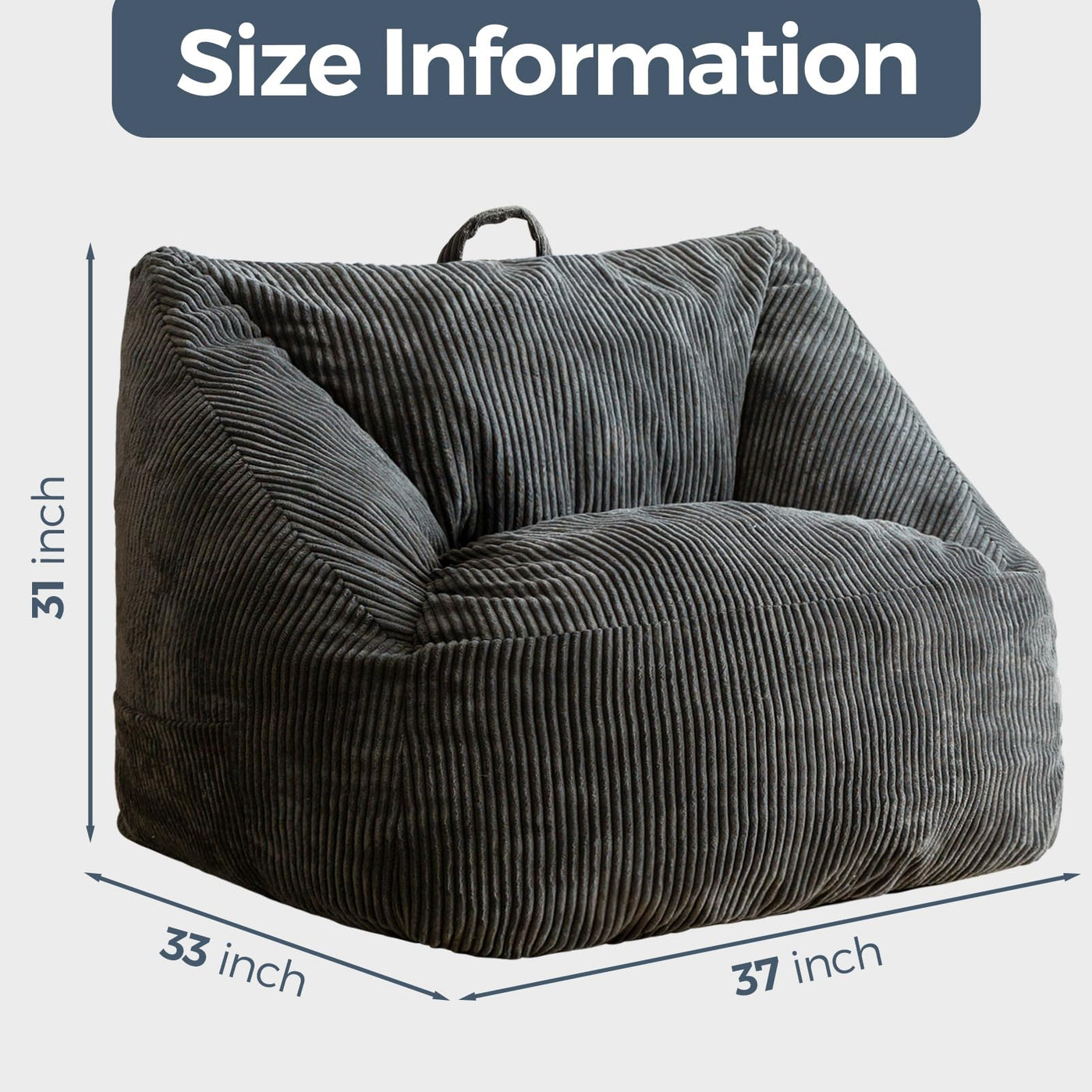 bean bag chair#color_dark-grey
