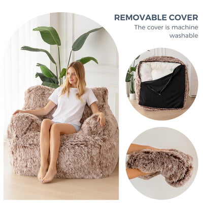 bean bag chair#color_coffee