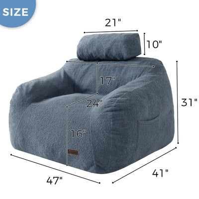 bean bag chair#color_dusty-blue