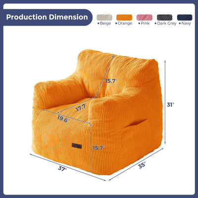 bean bag chair#color_orange
