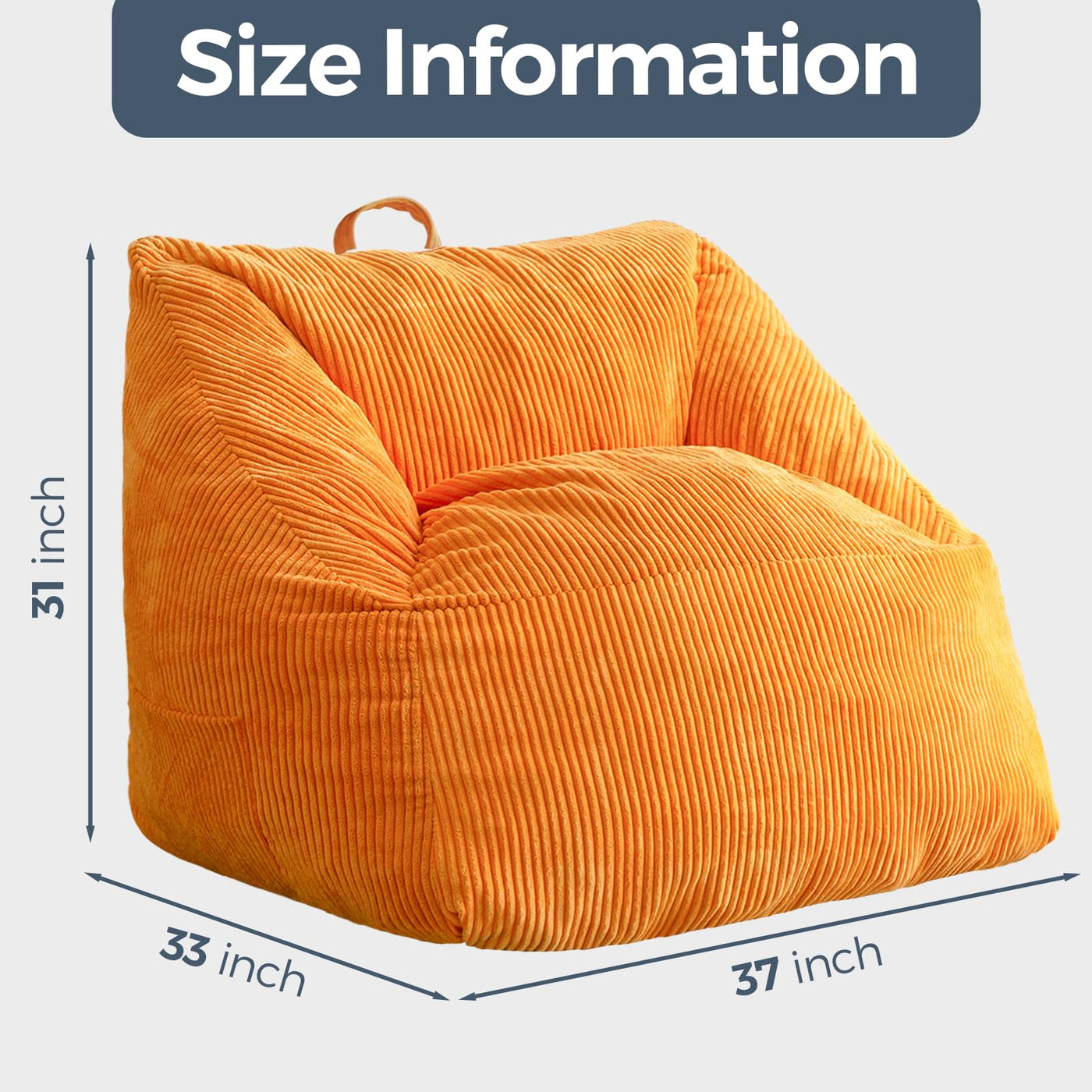 bean bag chair#color_orange
