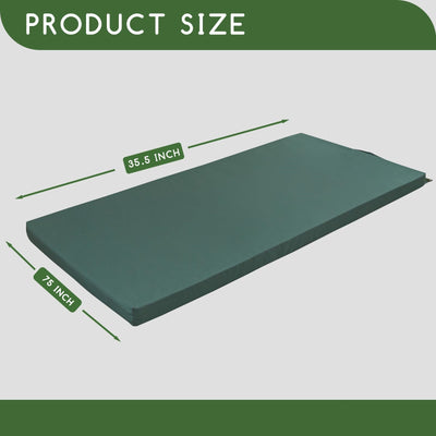MAXYOYO Camping Mattress Pad, Portable Sleeping Mat Roll Up Mattress for Adults, Green