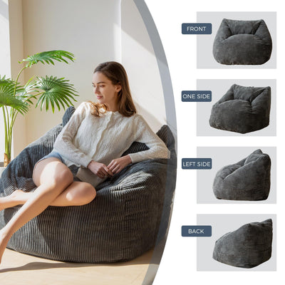 bean bag chair#color_dark-grey