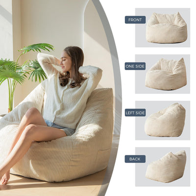 bean bag chair#color_beige