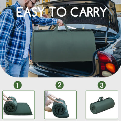 MAXYOYO Camping Mattress Pad, Portable Sleeping Mat Roll Up Mattress for Adults, Green