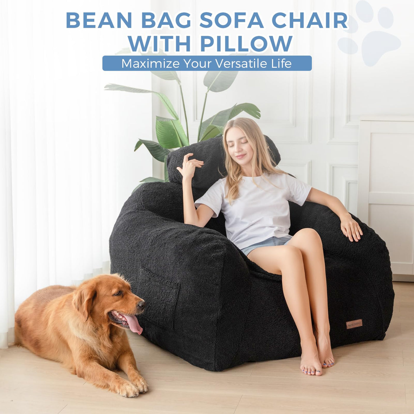 bean bag chair#color_black