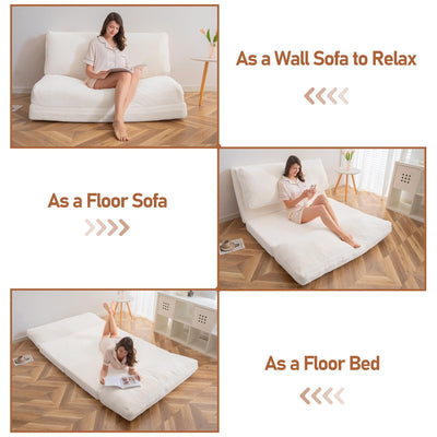 bean bag bed#color_cream-white