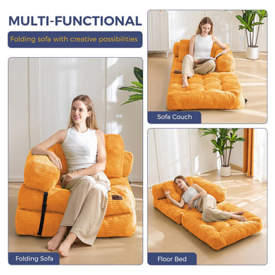 bean bag sofa bed#color_orange