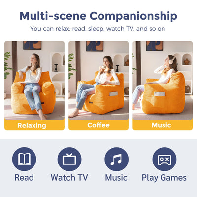 bean bag chair#color_orange