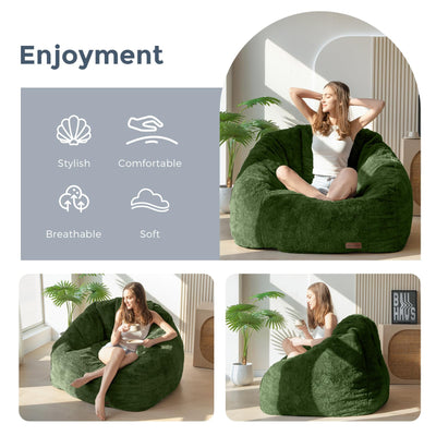 Bean bag chair#color_green-adult