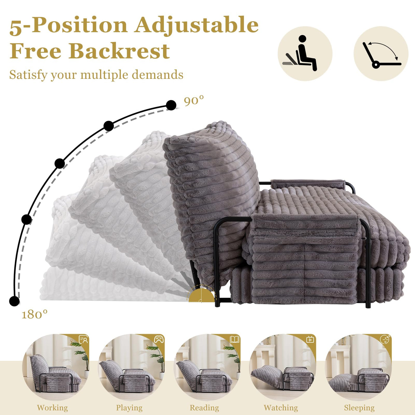 bean bag sofa bed#color_grey