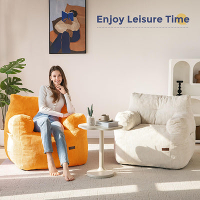 bean bag chair#color_orange