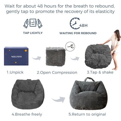bean bag chair#color_dark-grey