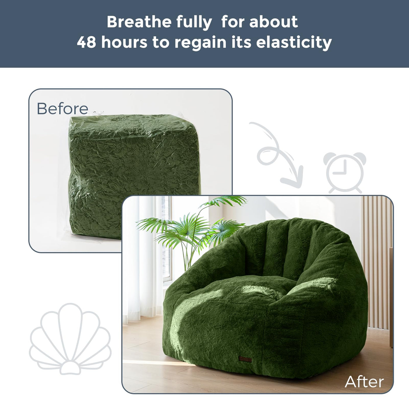 Bean bag chair#color_green-adult