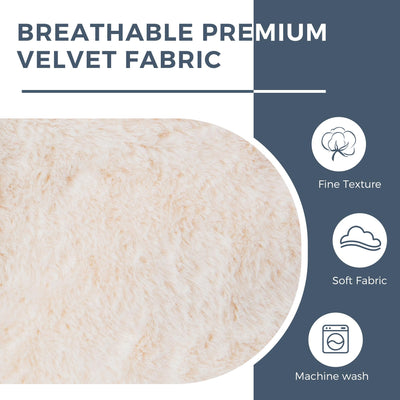 MAXYOYO Giant Bean Bag Chair Bed for Adults, Includes Two Beds, Convertible Beanbag Folds from Lazy Chair to Floor Mattress Bed, Big Sofa Bed, High-Density Foam Filling, Machine Washable, Beige