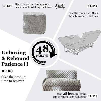 MAXYOYO Adjustable Lazy Floor Sofa, 5-Position Foldable Sleeper Chair with Armrest for Reading, Grey