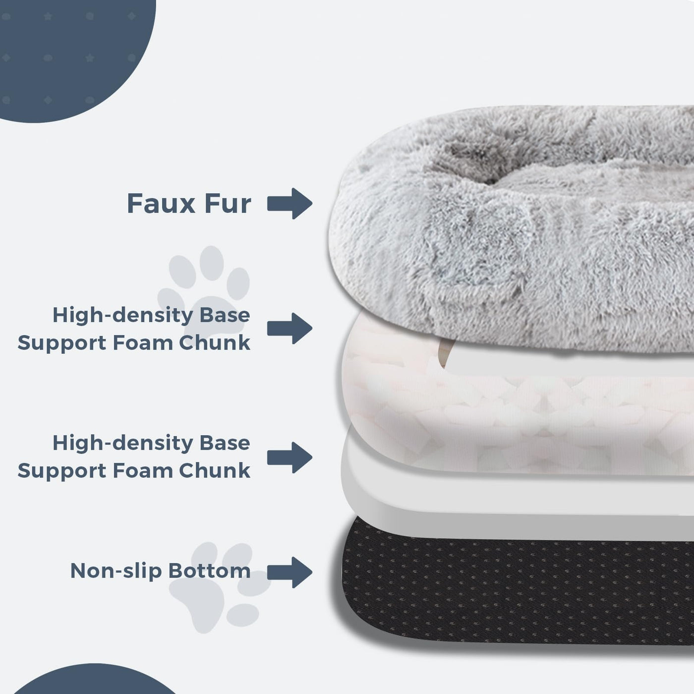 MAXYOYO Human Dog Bed, Long Faux Fur Giant Bean Bag Bed for Humans and Pets, Faux Fur Grey