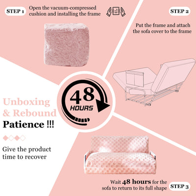 MAXYOYO Adjustable Lazy Floor Sofa, 5-Position Foldable Sleeper Chair with Armrest for Reading, Pink