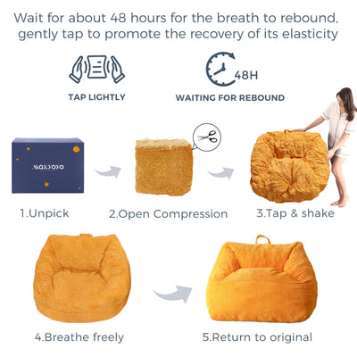 bean bag chair#color_orange
