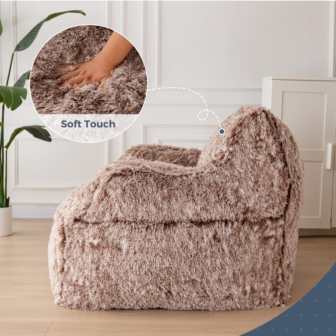 bean bag chair#color_coffee