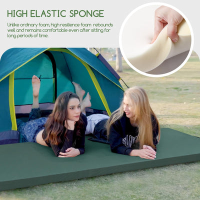 MAXYOYO Camping Mattress Pad, Portable Sleeping Mat Roll Up Mattress for Adults, Green