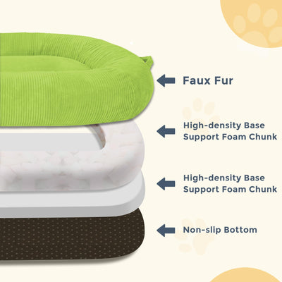 MAXYOYO Human Dog Bed, Corduroy Giant Bean Bag Dog Bed for Humans and Pets, Green
