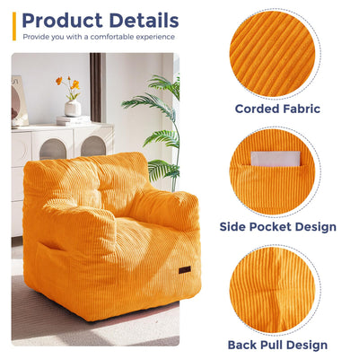 bean bag chair#color_orange