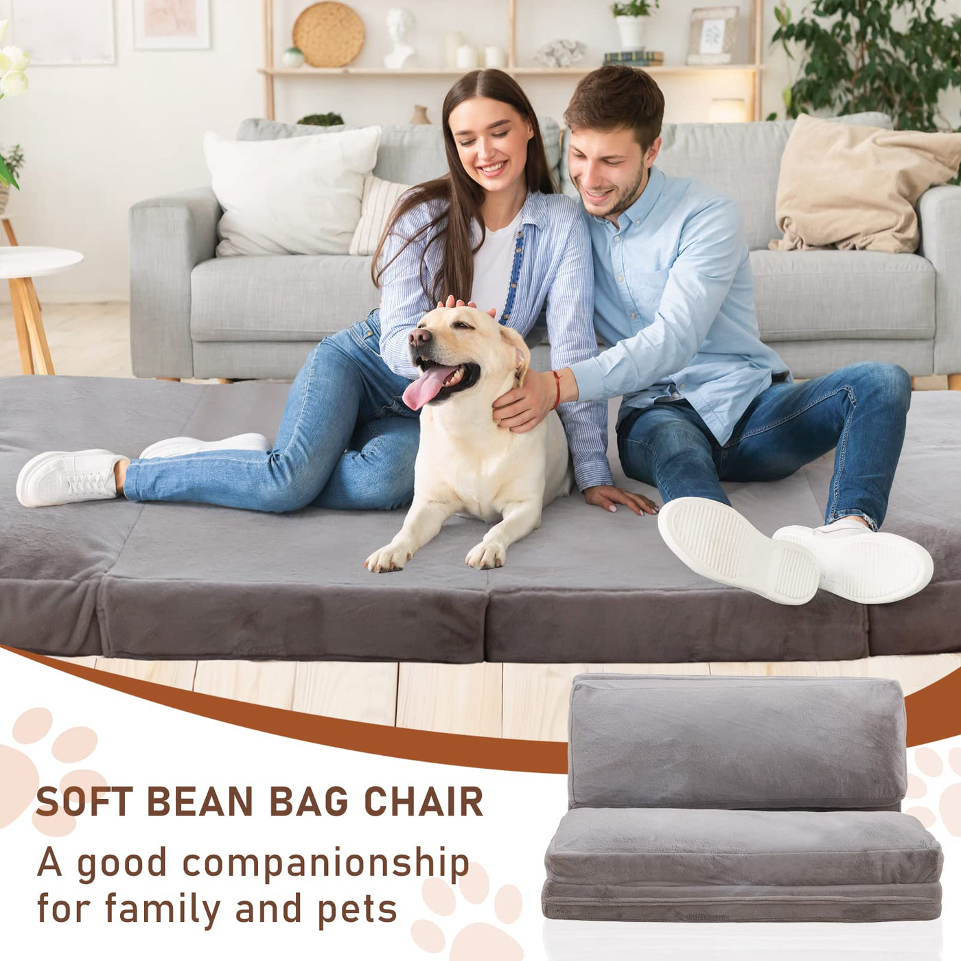 bean bag bed#color_grey