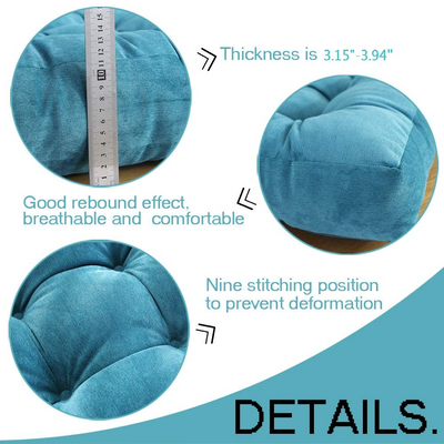 MAXYOYO Floor Pillow, Square Meditation Seat Cushion, Turquoise, 22x22 Inch