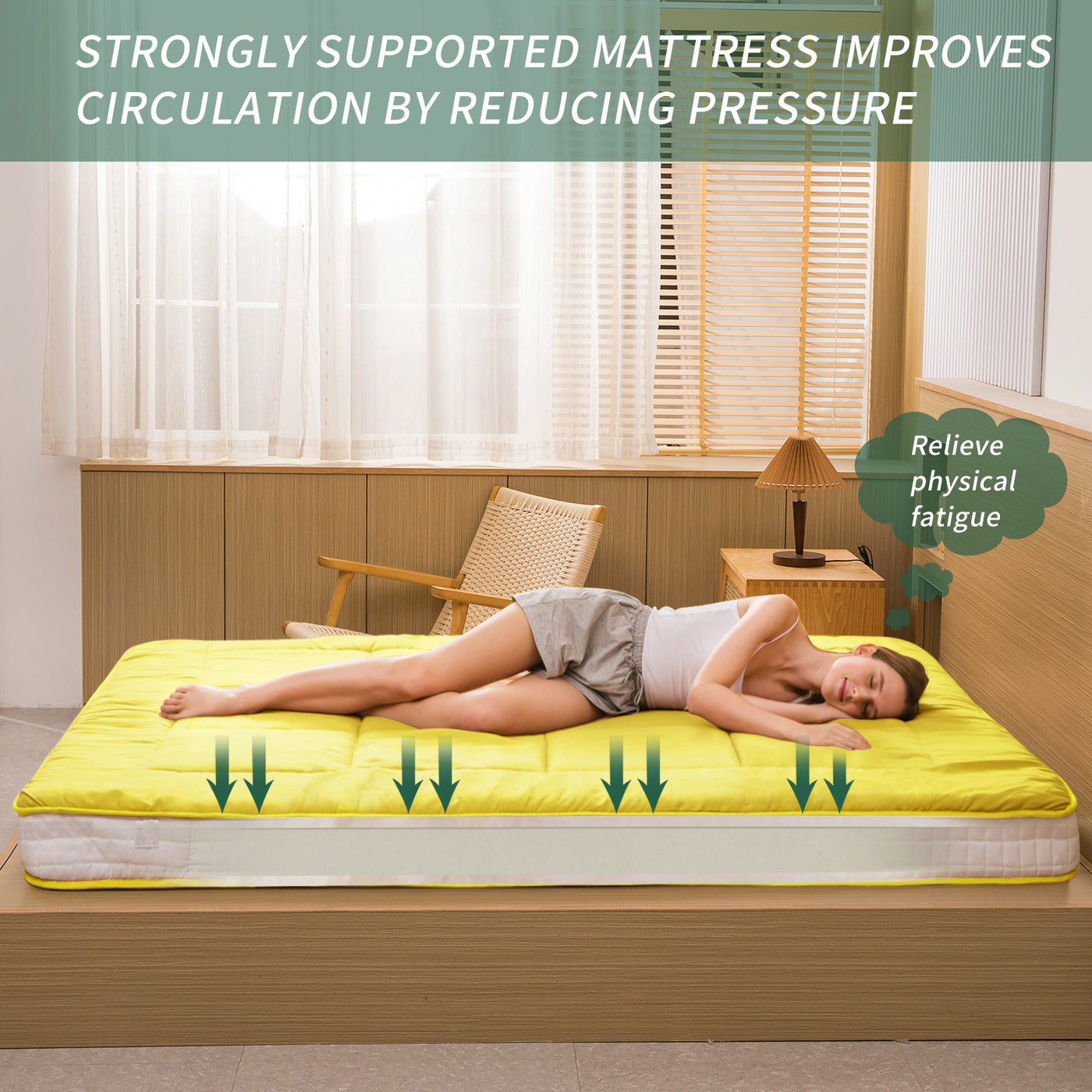 futon mattress#color_bright-yellow