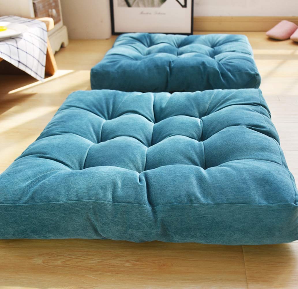 MAXYOYO Floor Pillow, Square Meditation Seat Cushion, Turquoise, 22x22 Inch