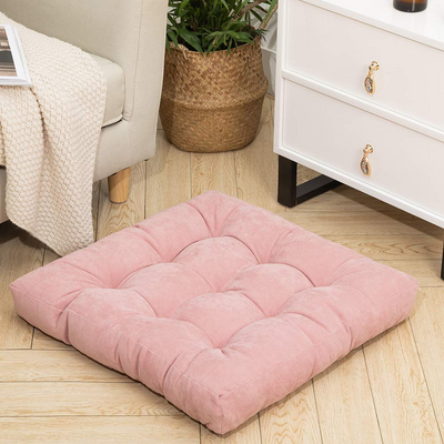 MAXYOYO Solid Square Seat Cushion, Pink, 22x22 inch
