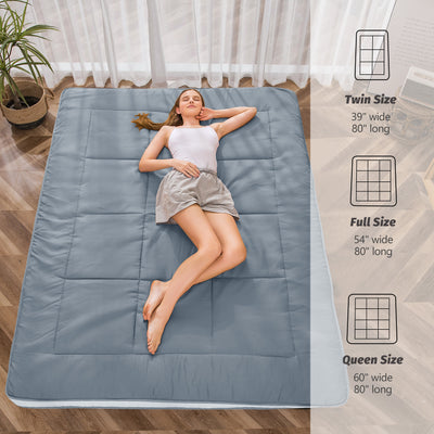 futon mattress#color_blue-gray