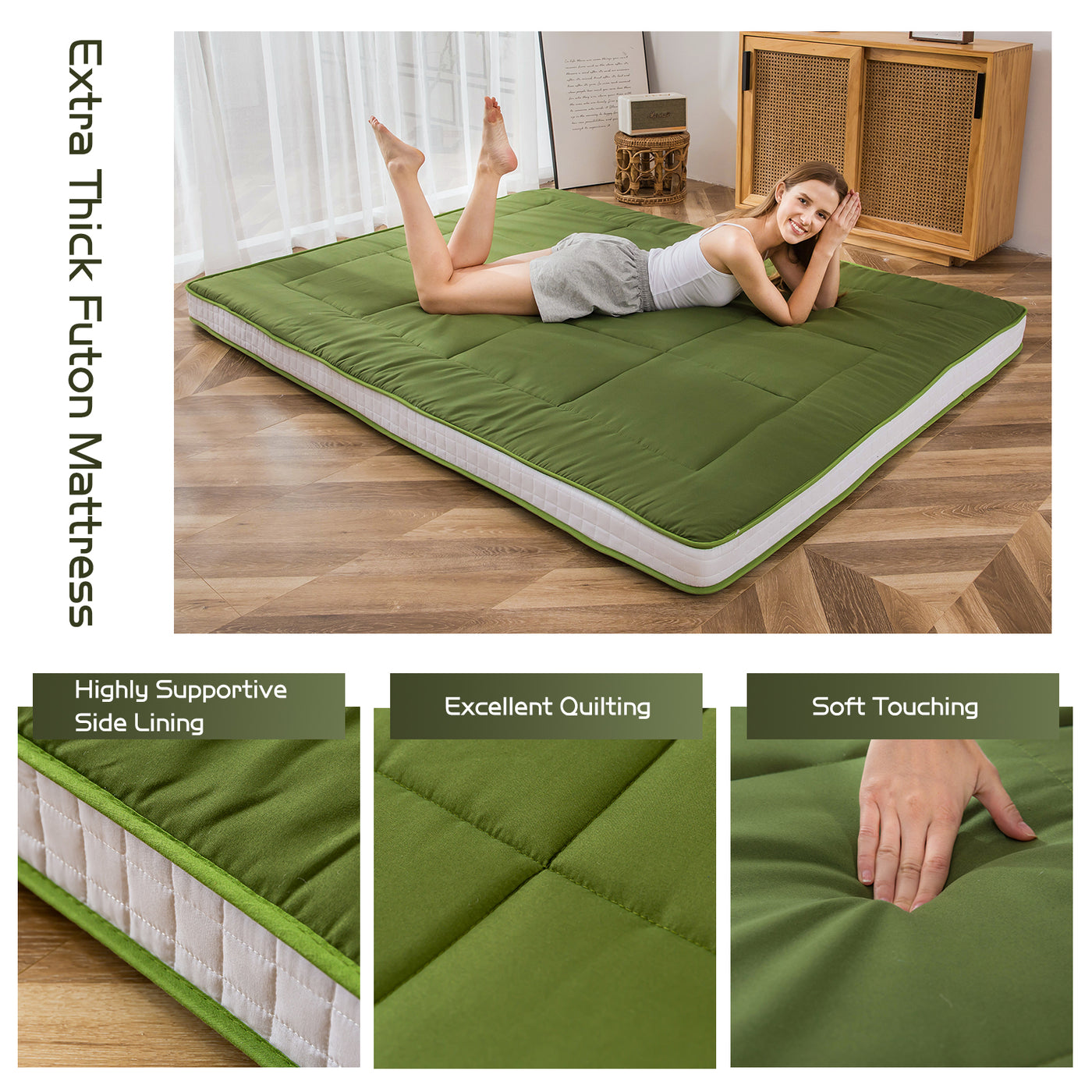 futon mattress#color_green