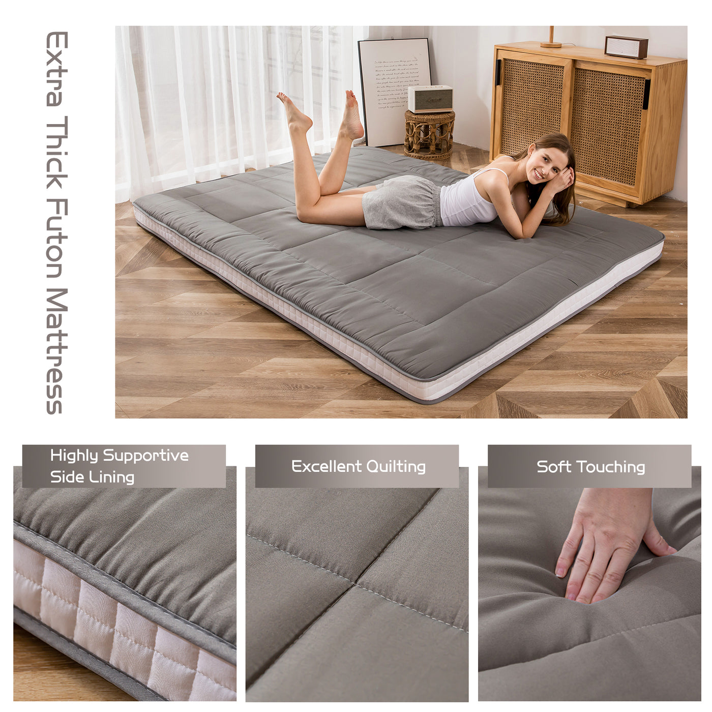 futon mattress#color_dark-grey