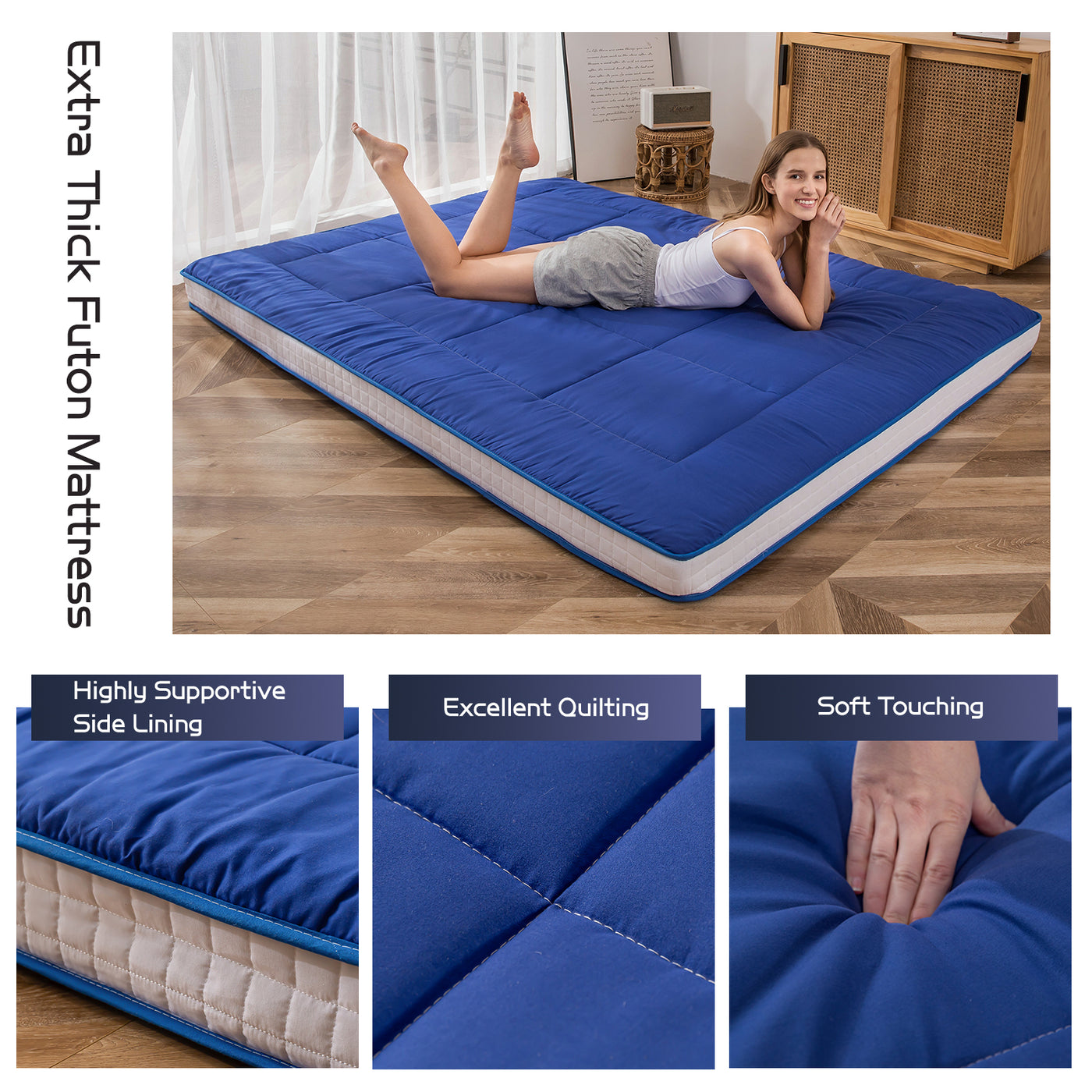 futon mattress#color_royal-blue